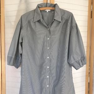 Sz M Vince striped cotton Tunic dress blue white